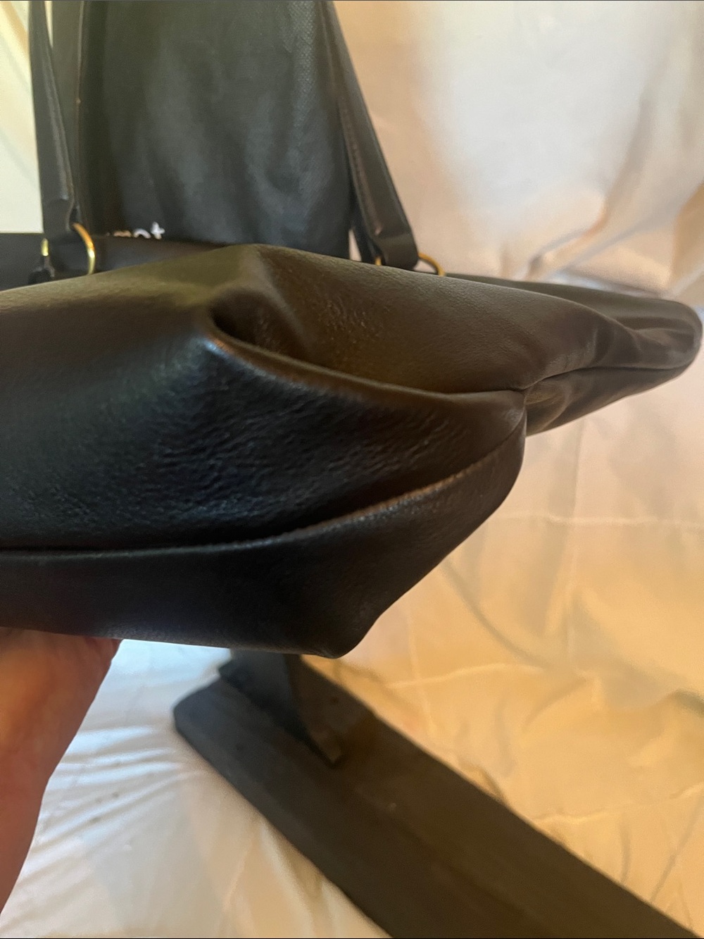Margot Black Leather Tote - Picture 7 of 13